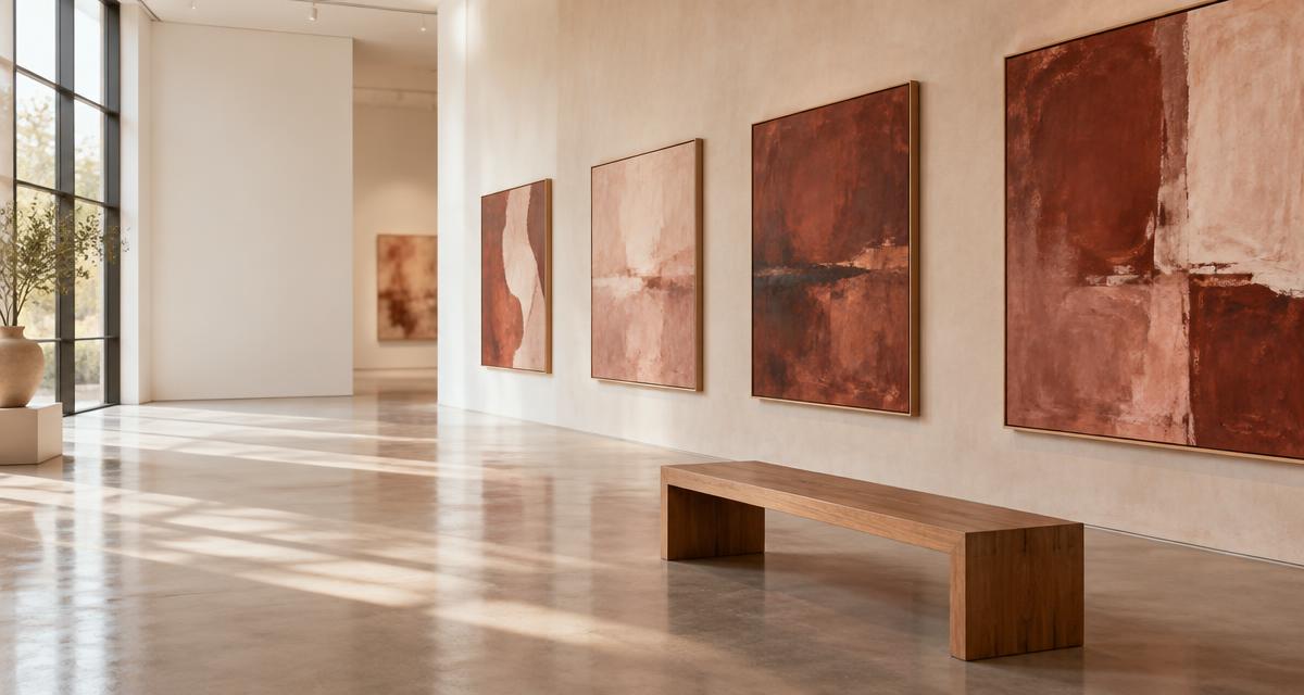 Artwork hanging on a gallery wall during an exhibition