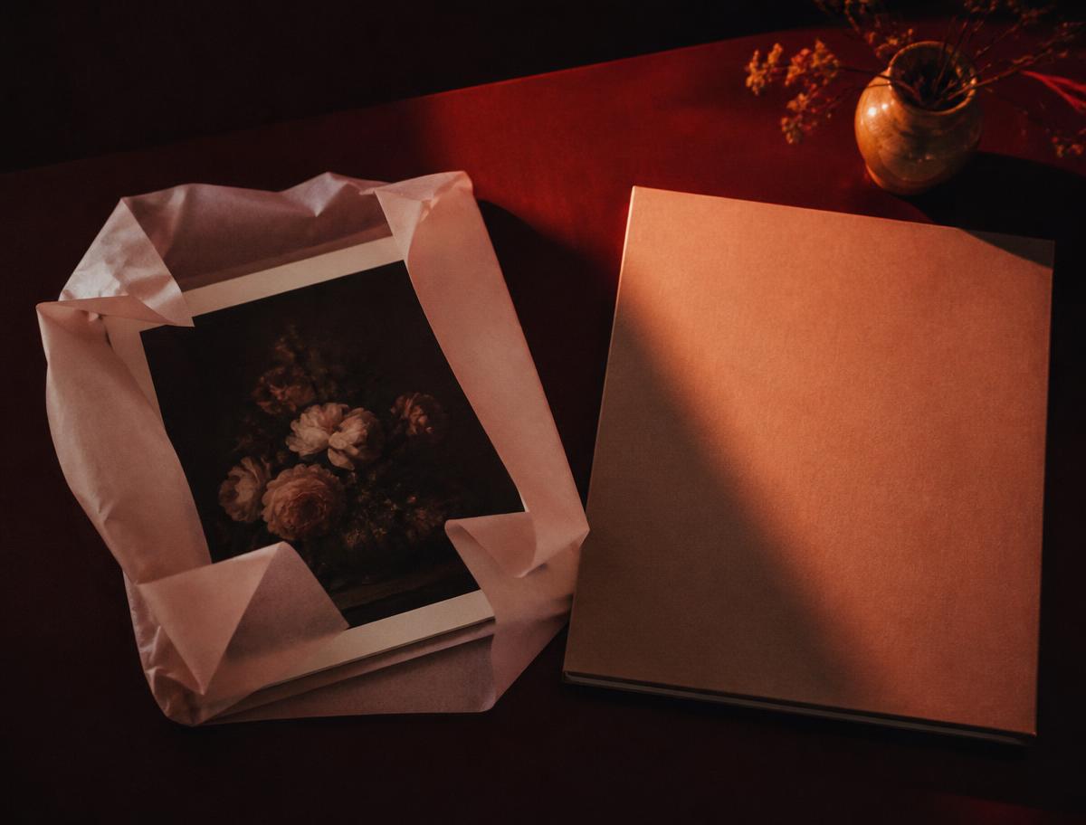 Fine art print wrapped in tissue with gallery-ready flat mailer